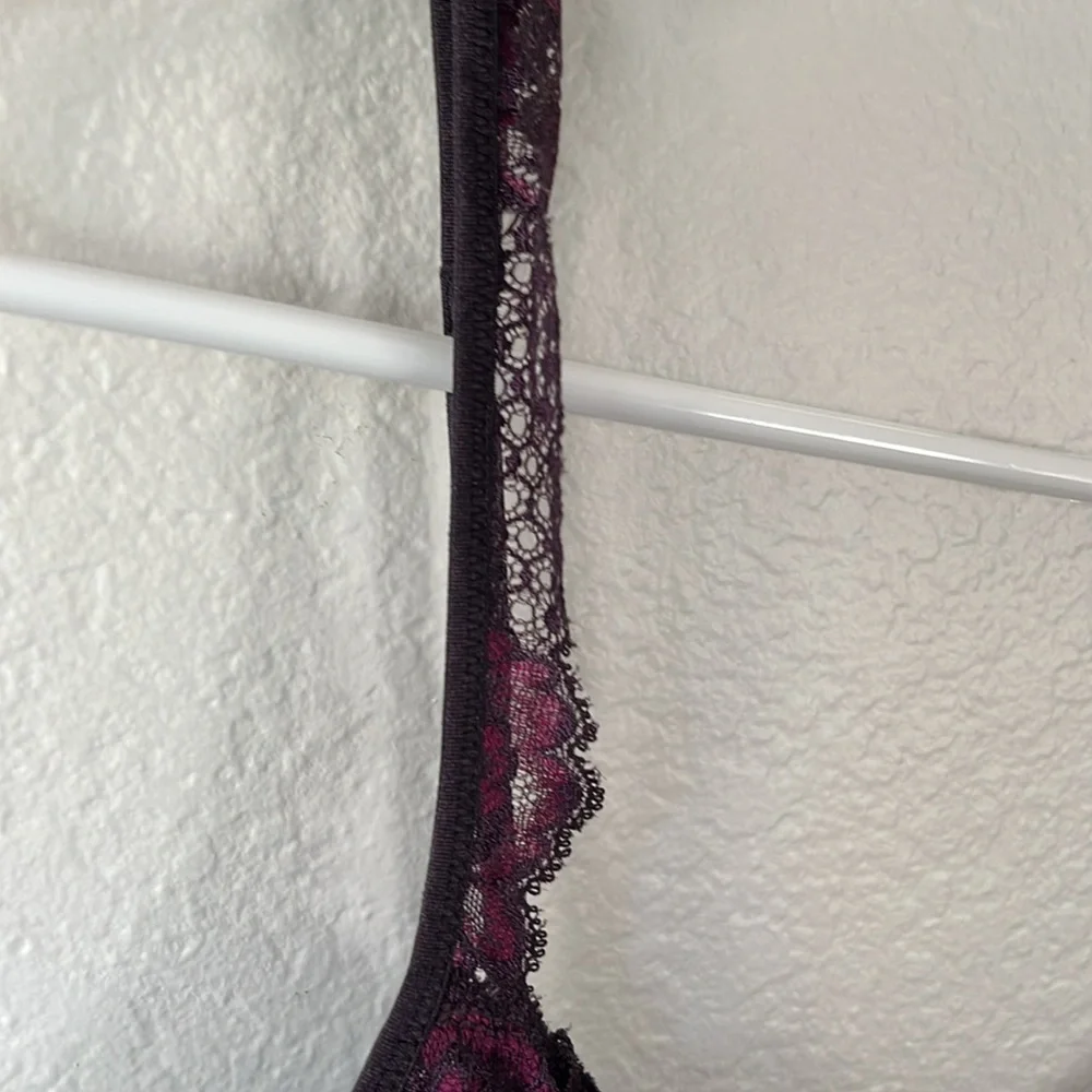 Felina Lingerie Elegant Purple and Gray/Black Lace Camisole Size L - Picture 7 of 10